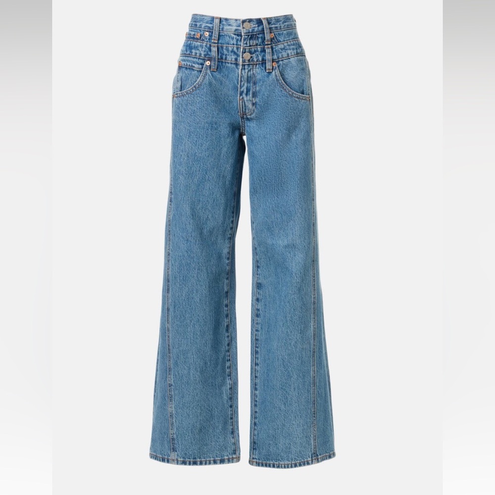 Caleb pistola Light Blue High-Waist Flare Jeans